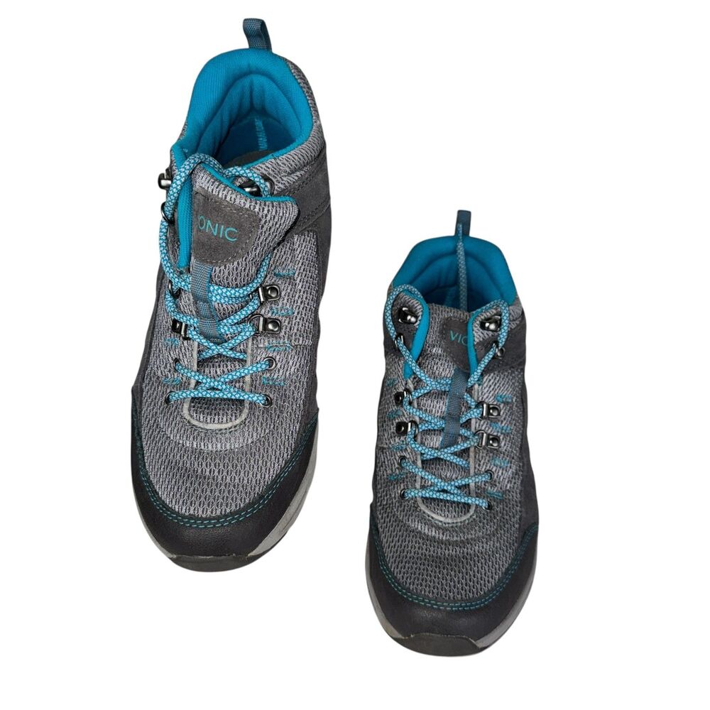 Vionic Cypress Walking Hiking Boot‎ Women Size 9.5 3105 Gray Teal/Blue